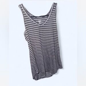 Striped Black Sleeveless Top / Tank